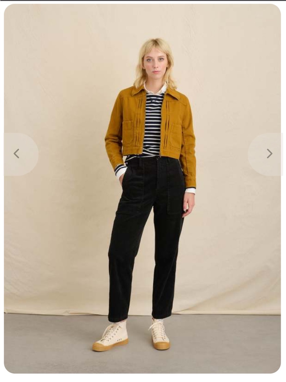 Alex Mill Neil Corduroy Black High-Rise Straight Pants